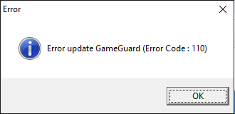 Error Code 110 GameGuard